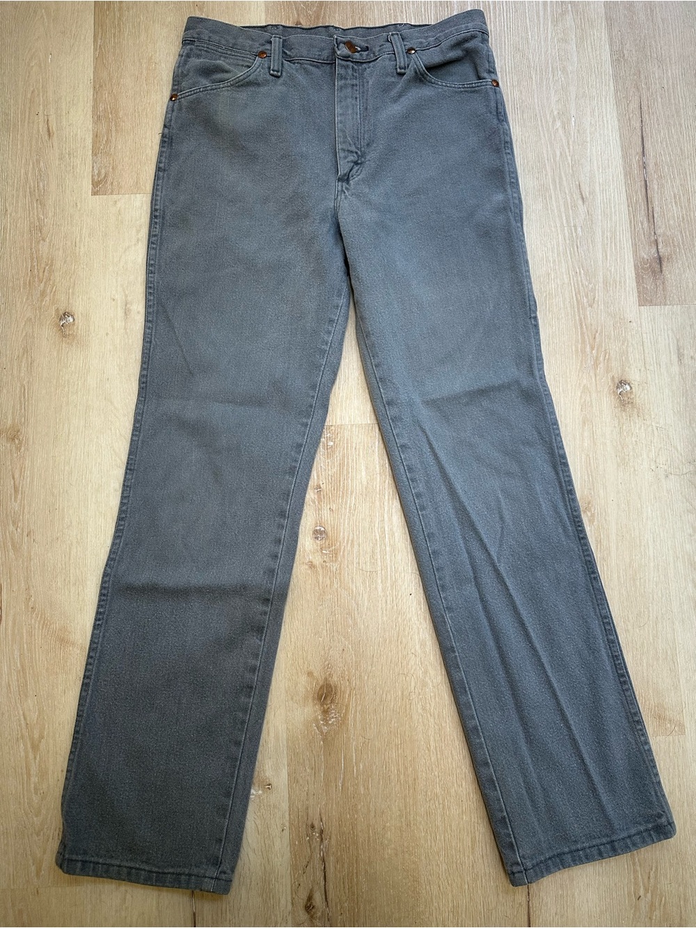 Wrangler Cowboy Cut Slim Fit Jeans 32x32 Charcoal Gray Denim